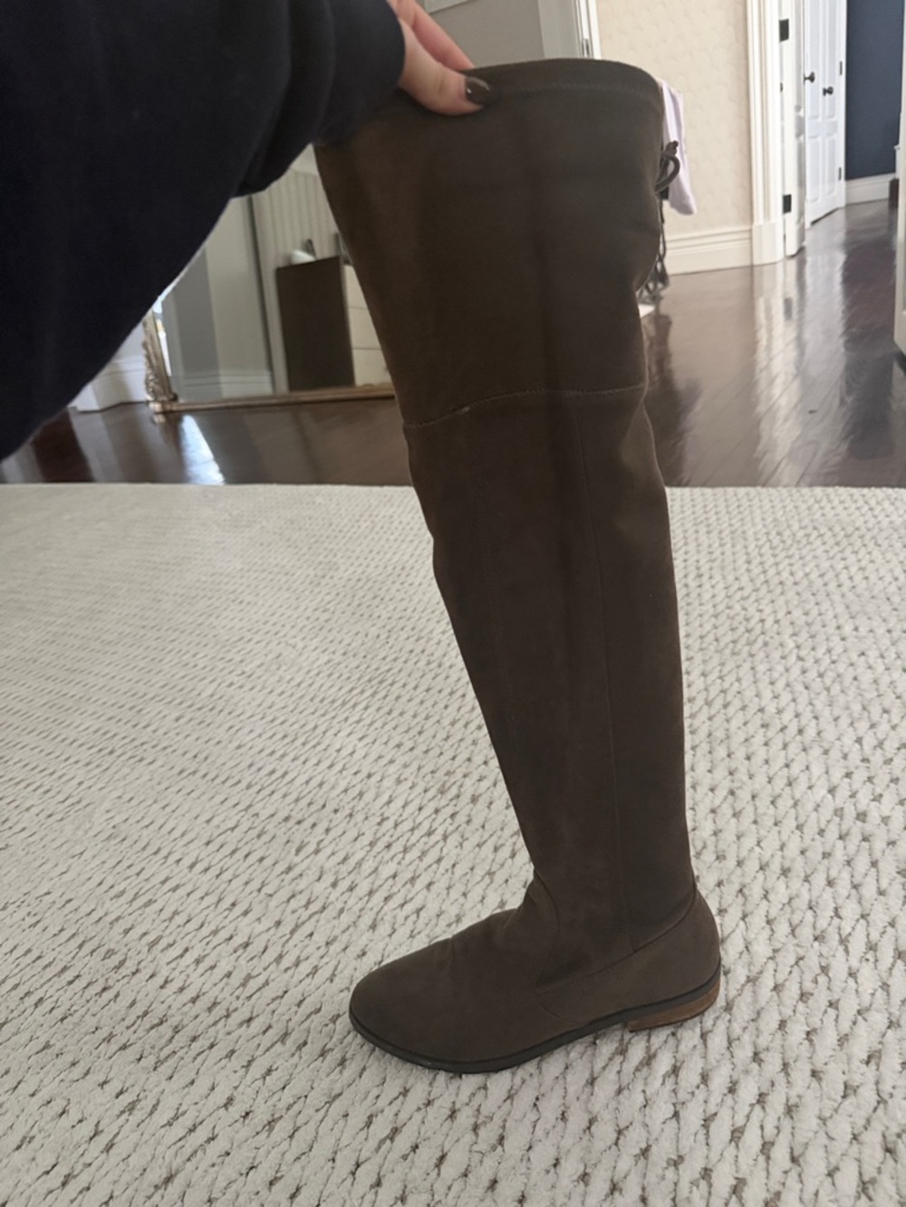 Over-The-Knee Brown / Taupe Suede Vince Camuto Boot